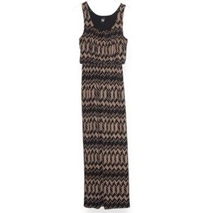 Black and beige maxi dress size M